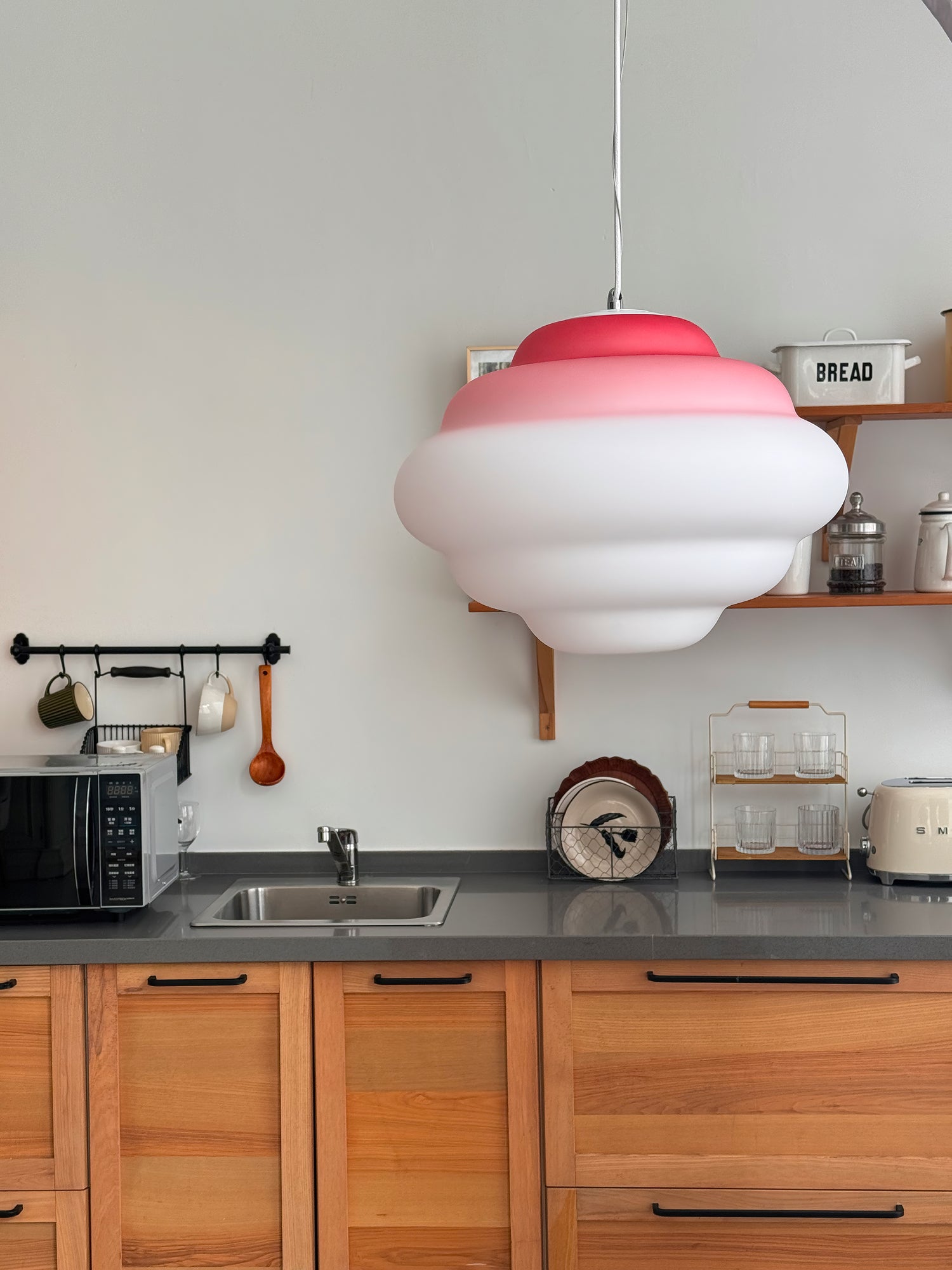 Eurvenara Premium Nordic Art Cloudy Glas Pendelleuchte-Letslighting