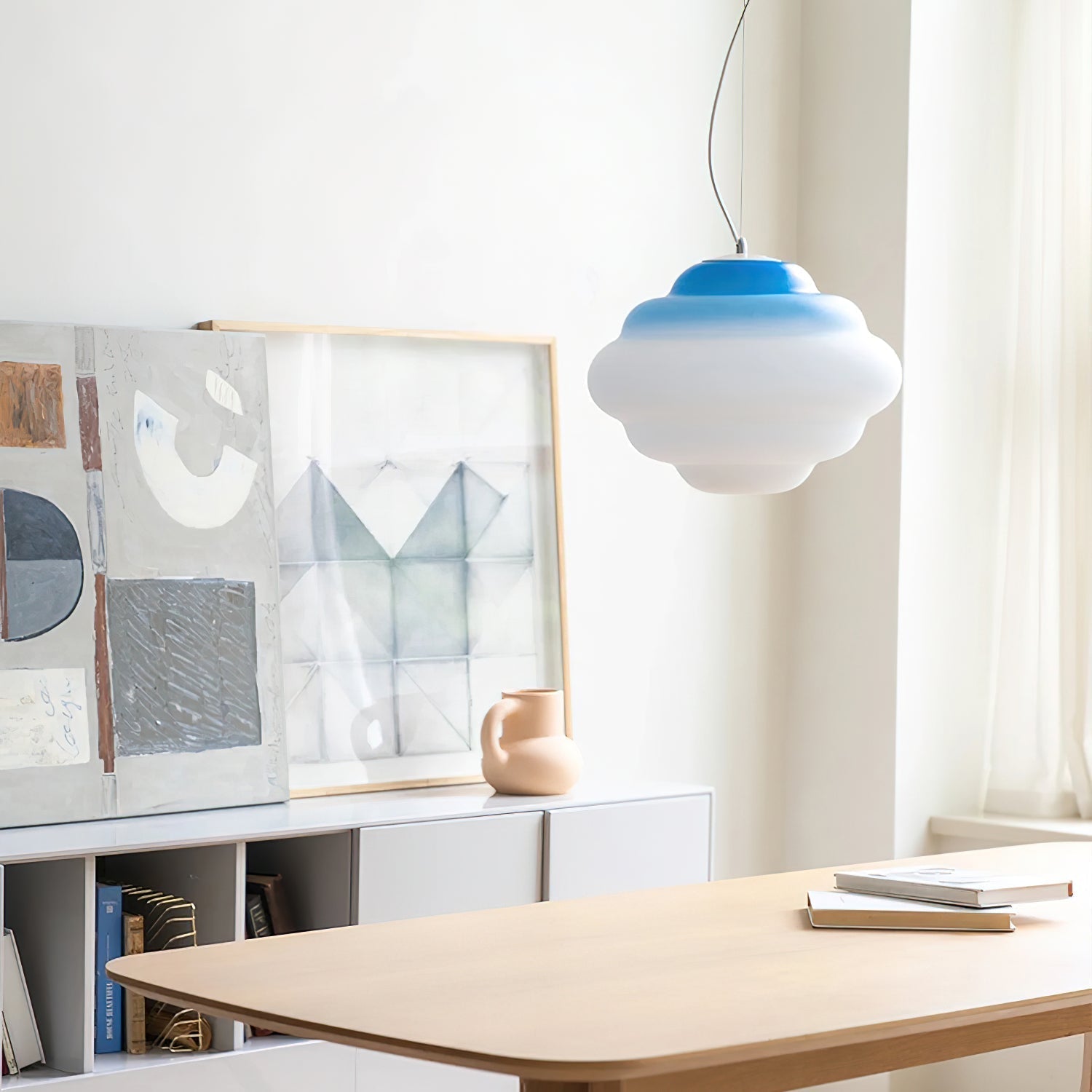 Eurvenara Premium Nordic Art Cloudy Glas Pendelleuchte-Letslighting