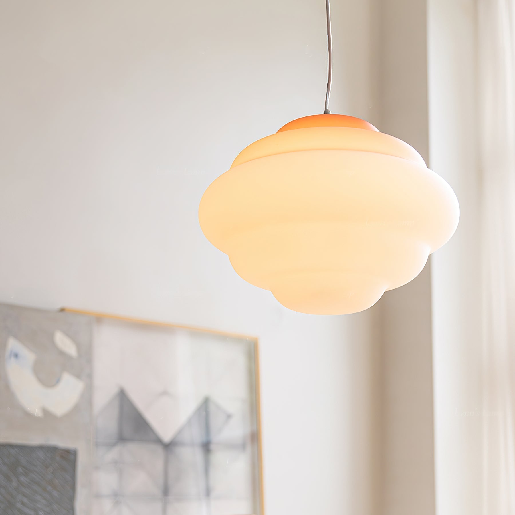 Eurvenara Premium Nordic Art Cloudy Glas Pendelleuchte-Letslighting