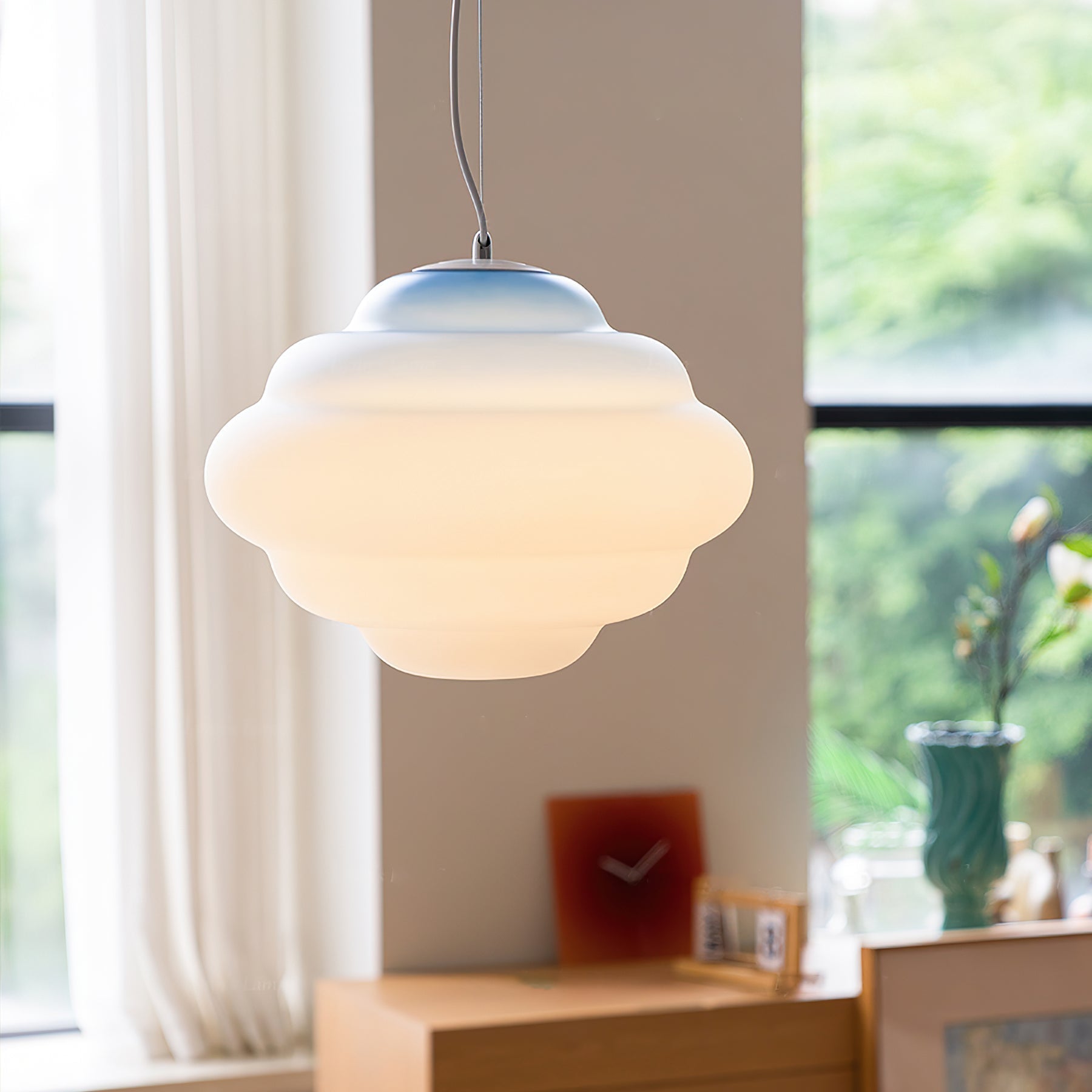 Eurvenara Premium Nordic Art Cloudy Glas Pendelleuchte-Letslighting