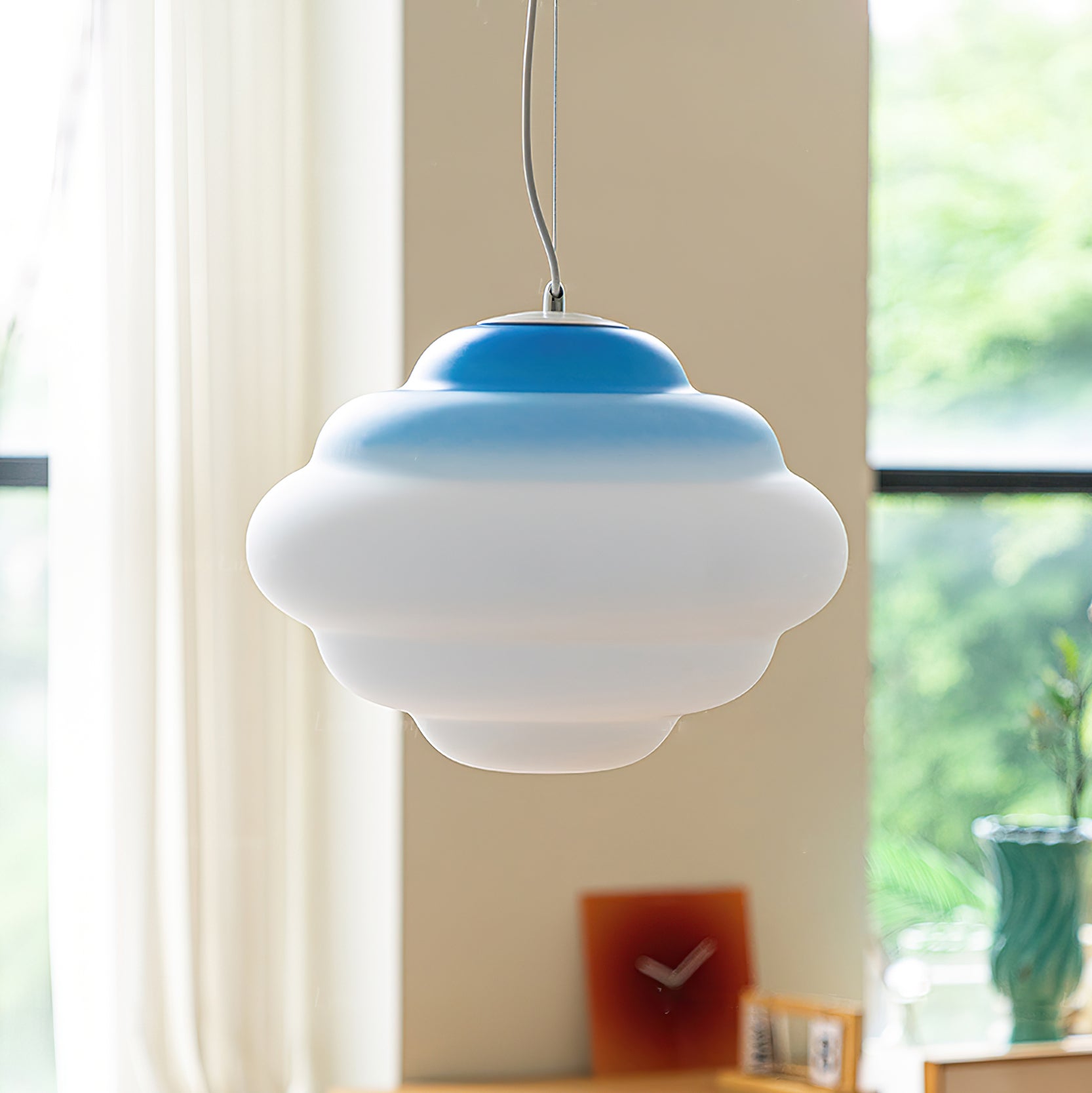 Eurvenara Premium Nordic Art Cloudy Glas Pendelleuchte-Letslighting