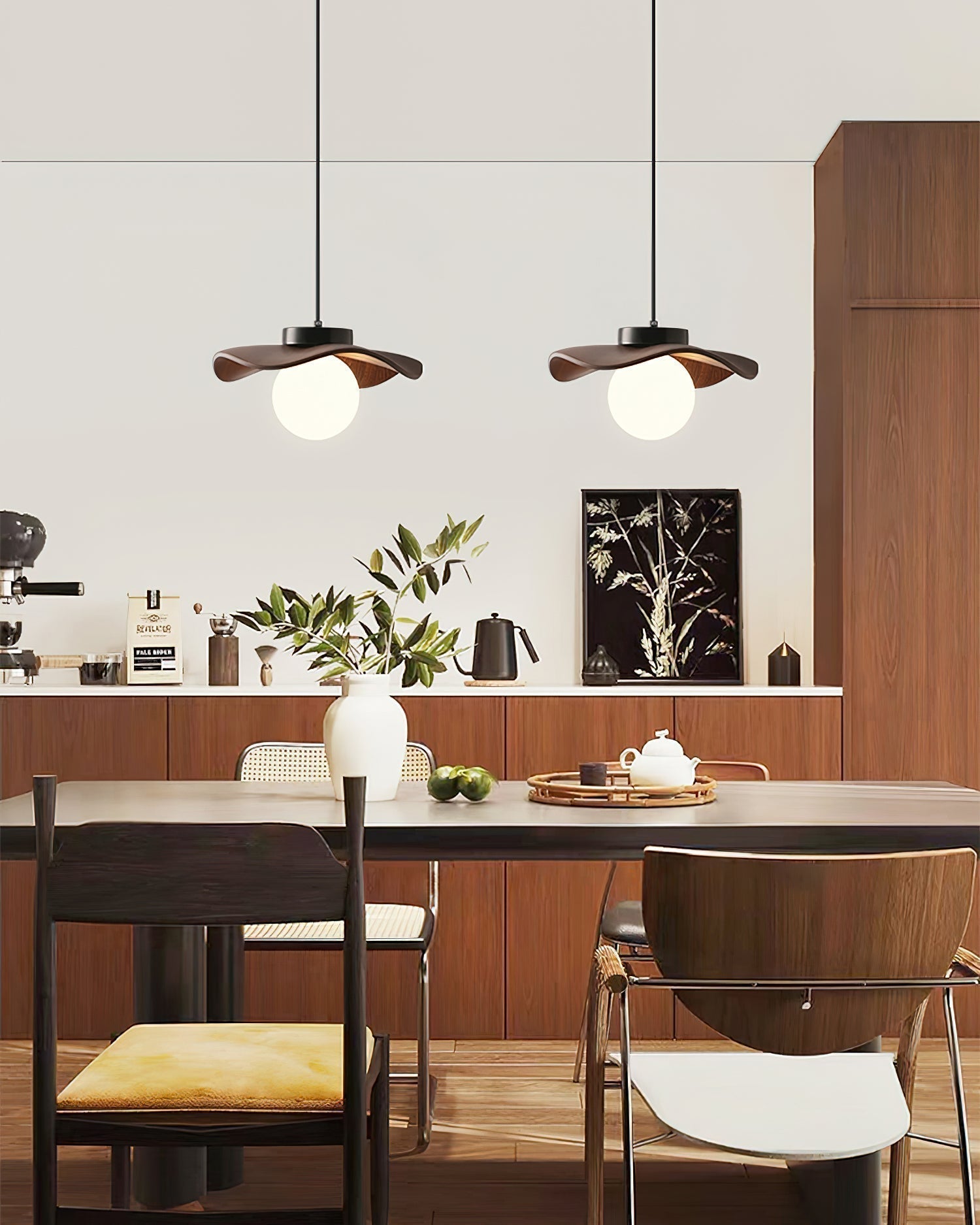 Pendelleuchte Glas Schirm Skulptural Minimalistisch-Letslighting