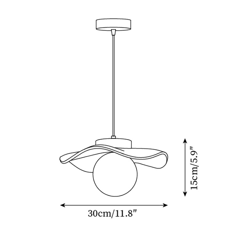 Pendelleuchte Glas Schirm Skulptural Minimalistisch-Letslighting