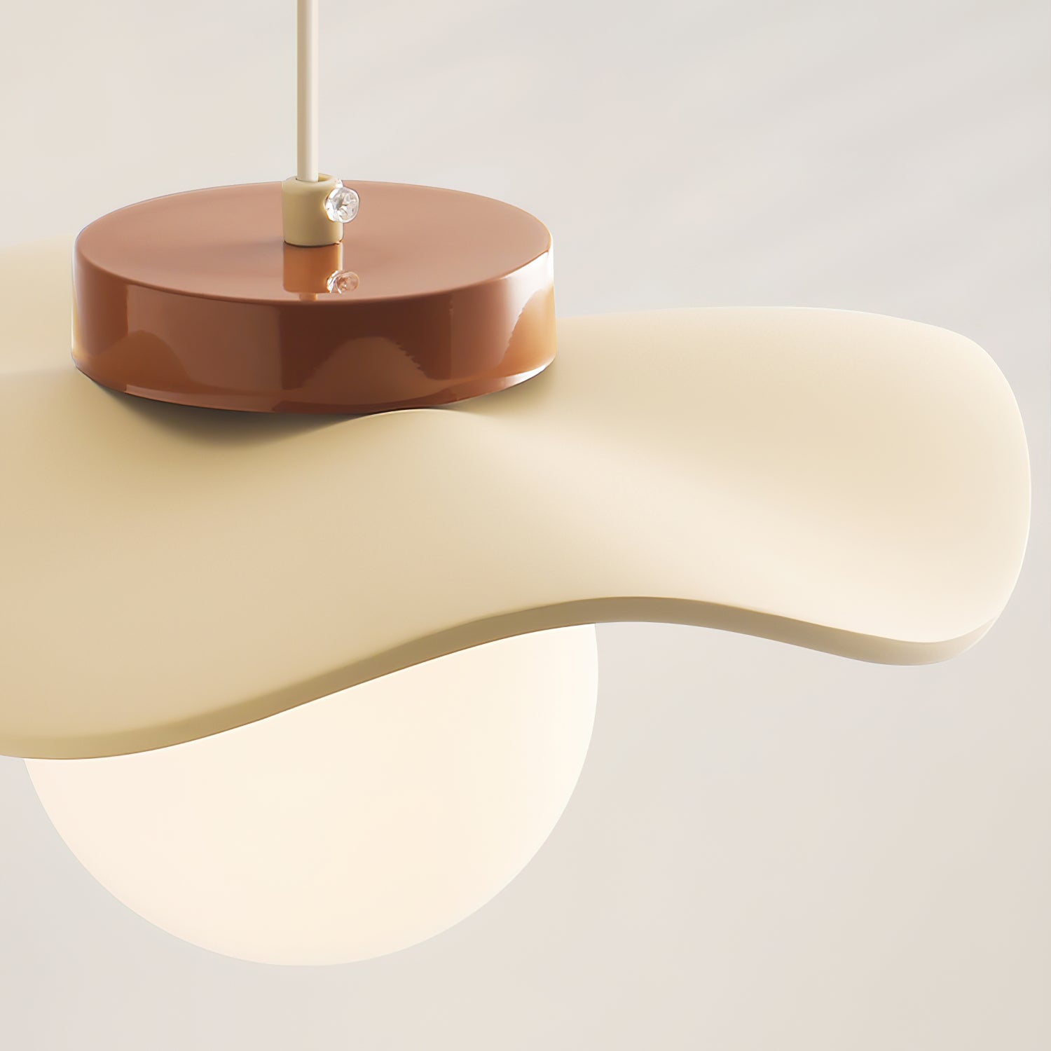 Pendelleuchte Glas Schirm Skulptural Minimalistisch-Letslighting