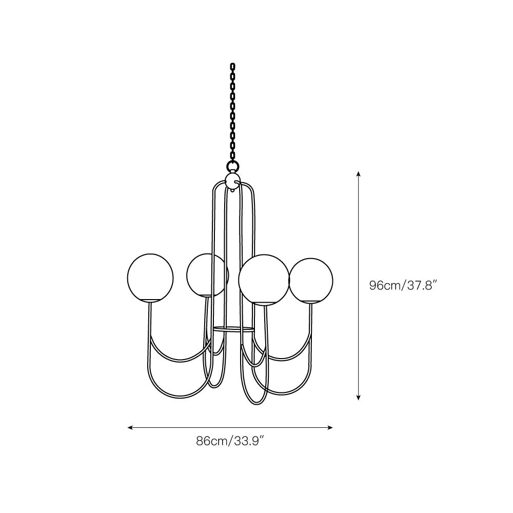 Mjolkuvyi Vintage Glas-Kronleuchter-Letslighting