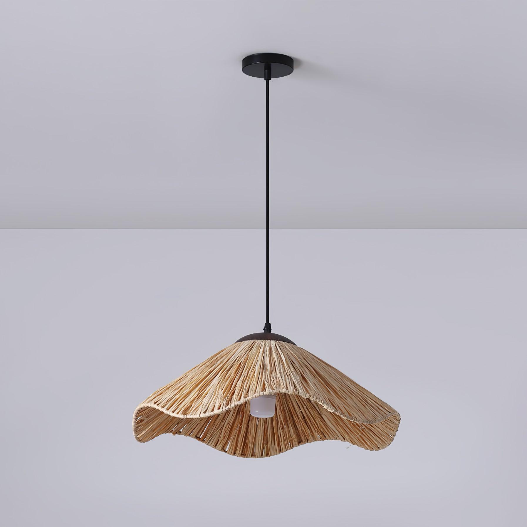 Firan Stroh Boho-Pendelleuchte-Letslighting