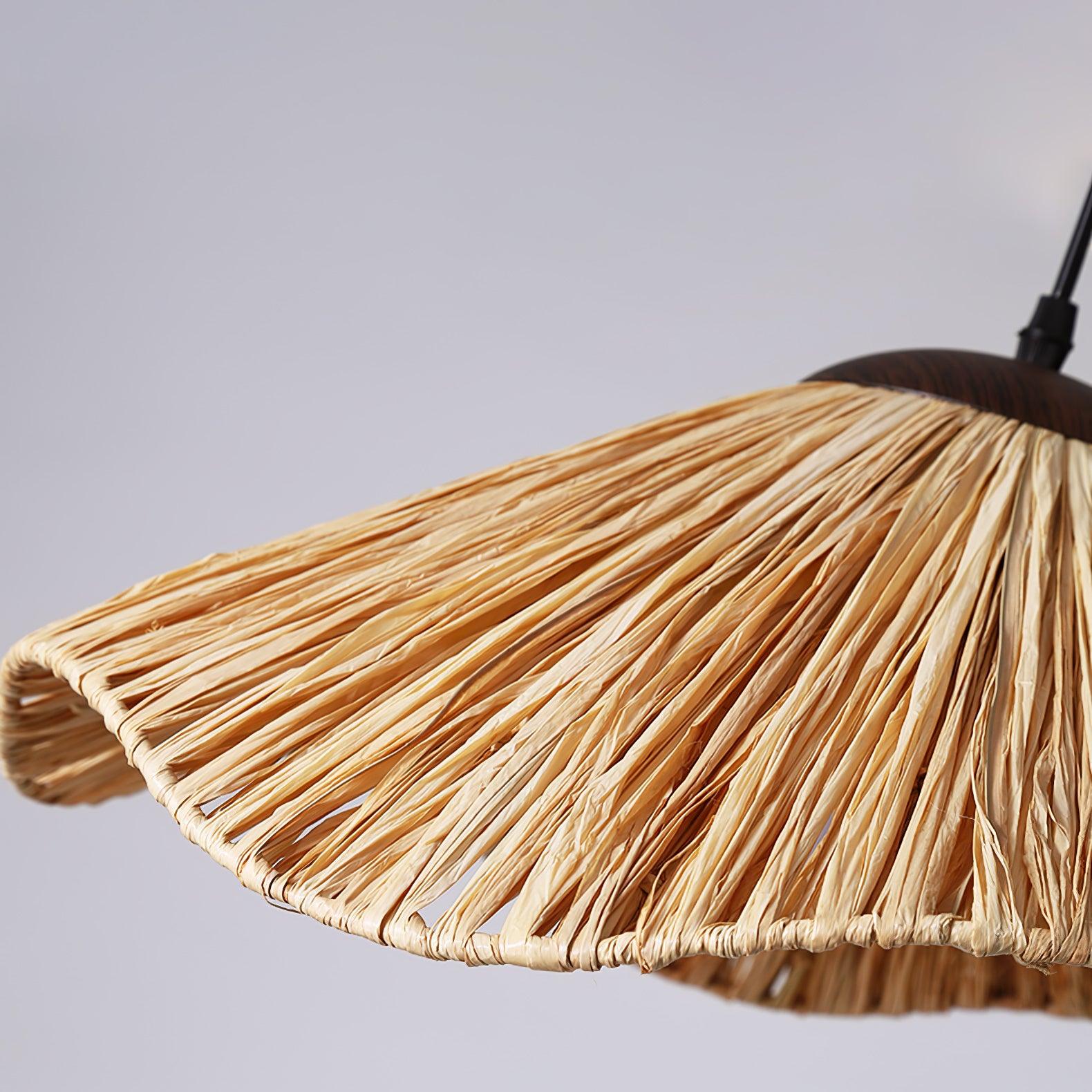 Firan Stroh Boho-Pendelleuchte-Letslighting