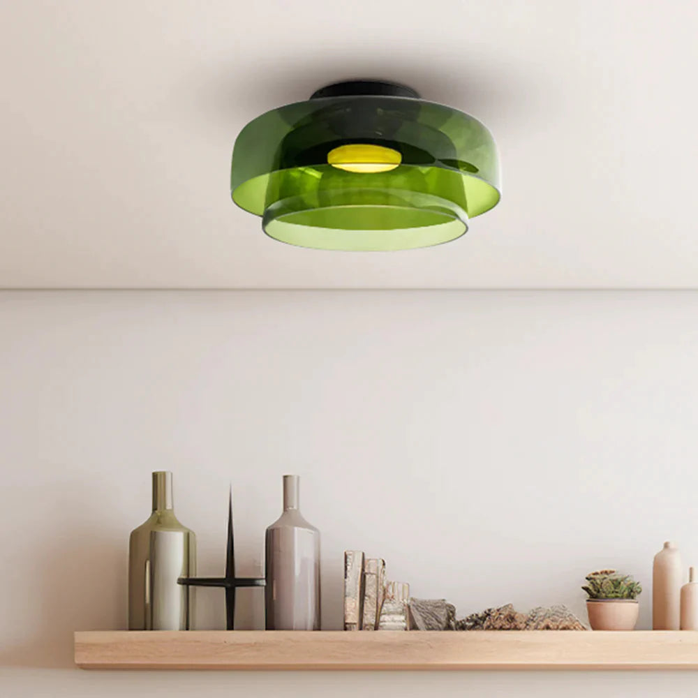 Aria  Nordic  Deckenleuchte Grün Glas Wohn/Schlafzimmer