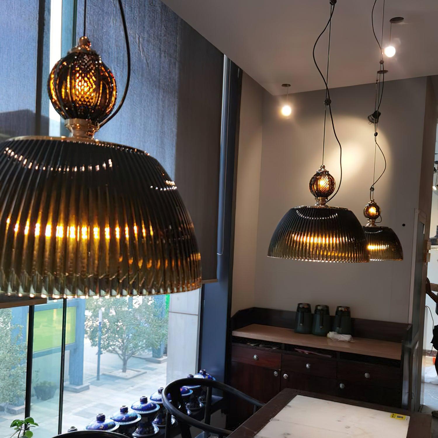 Nyra Retro-Pendelleuchte aus Glas-Letslighting