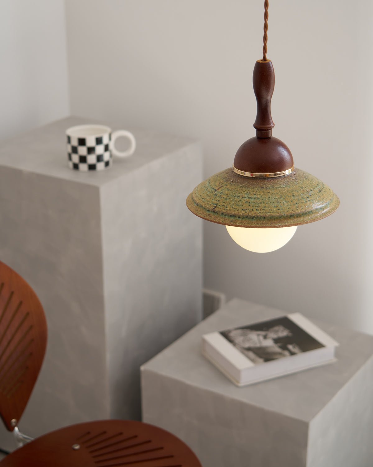 Ulsilia Nordisch Kunst Holz Keramik Pendelleuchte Lampe-Letslighting