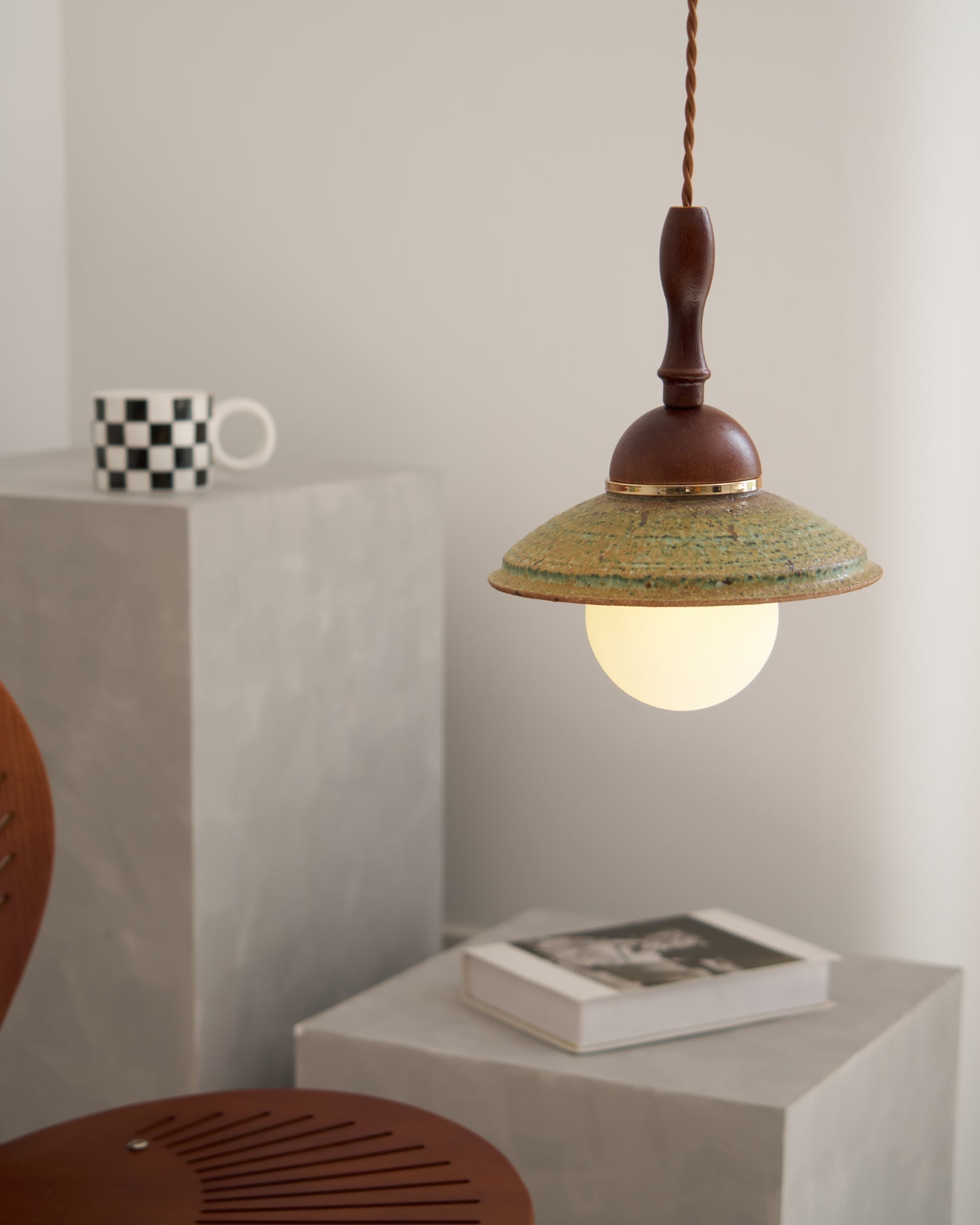 Ulsilia Nordisch Kunst Holz Keramik Pendelleuchte Lampe-Letslighting