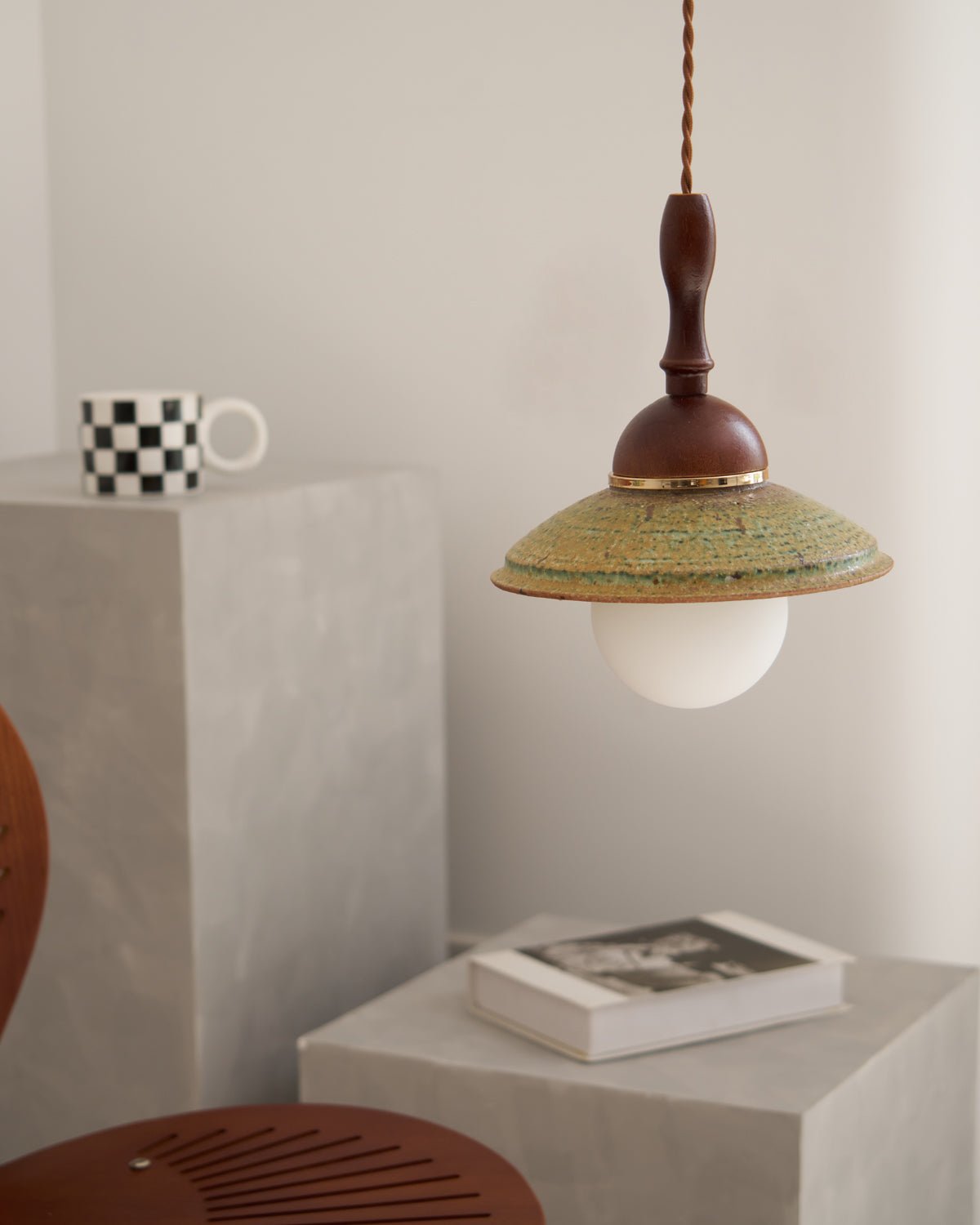 Ulsilia Nordisch Kunst Holz Keramik Pendelleuchte Lampe-Letslighting