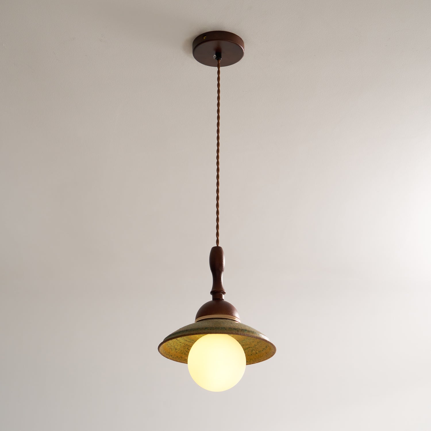 Ulsilia Nordisch Kunst Holz Keramik Pendelleuchte Lampe-Letslighting