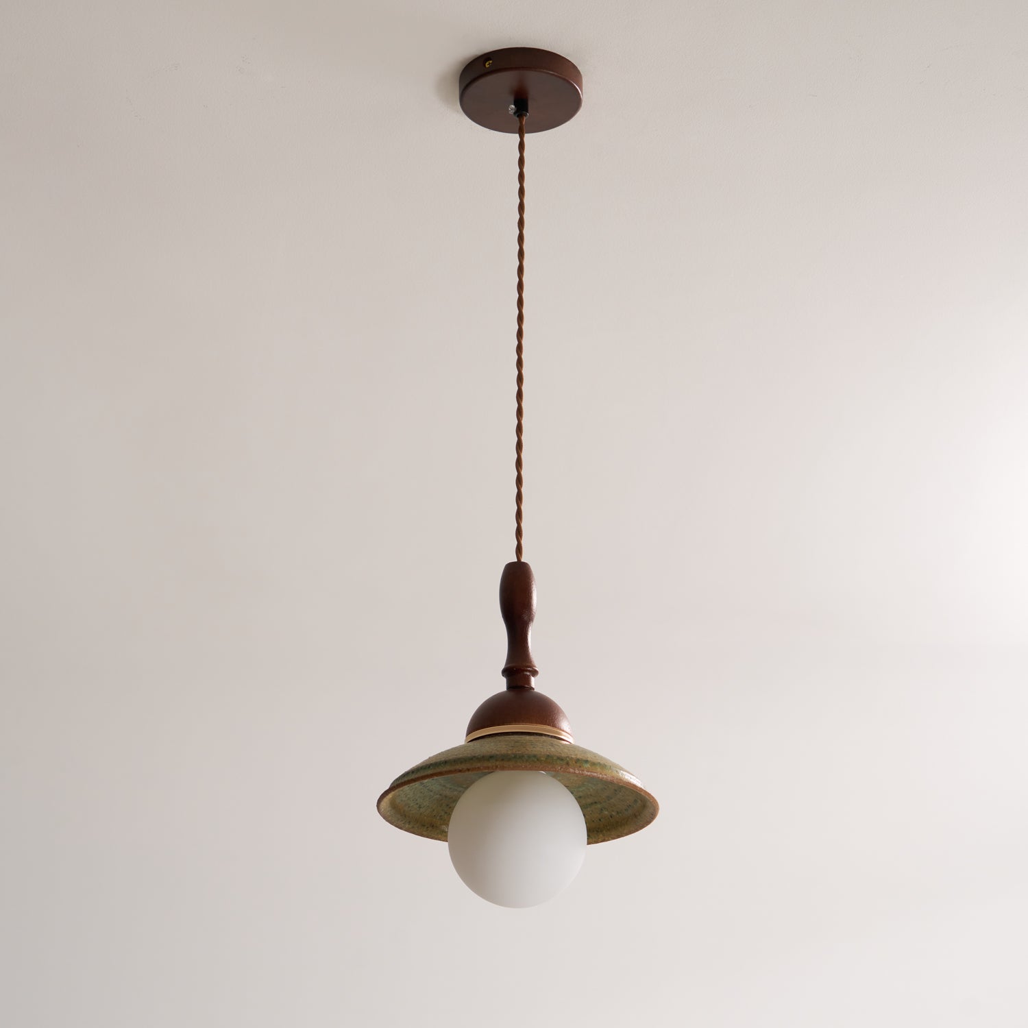 Ulsilia Nordisch Kunst Holz Keramik Pendelleuchte Lampe-Letslighting