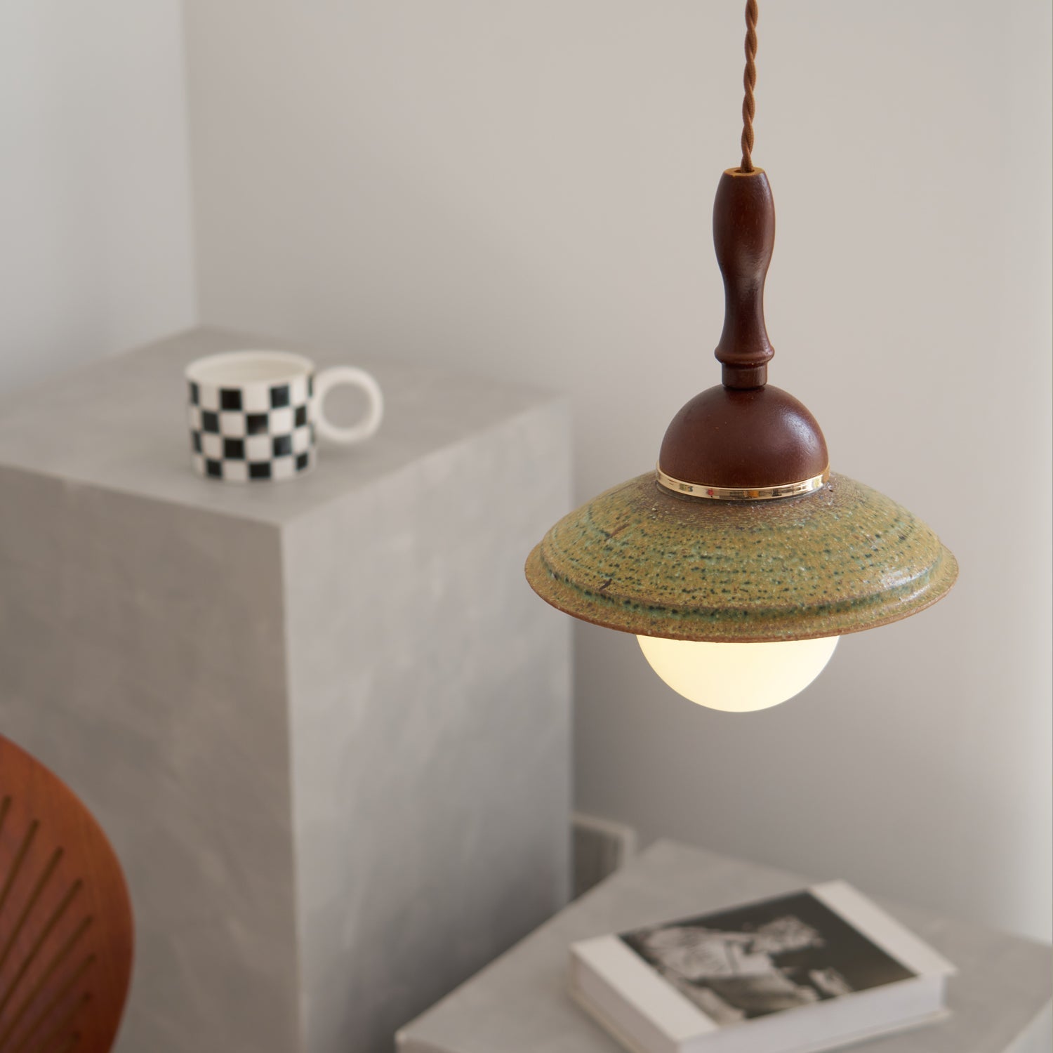 Ulsilia Nordisch Kunst Holz Keramik Pendelleuchte Lampe-Letslighting