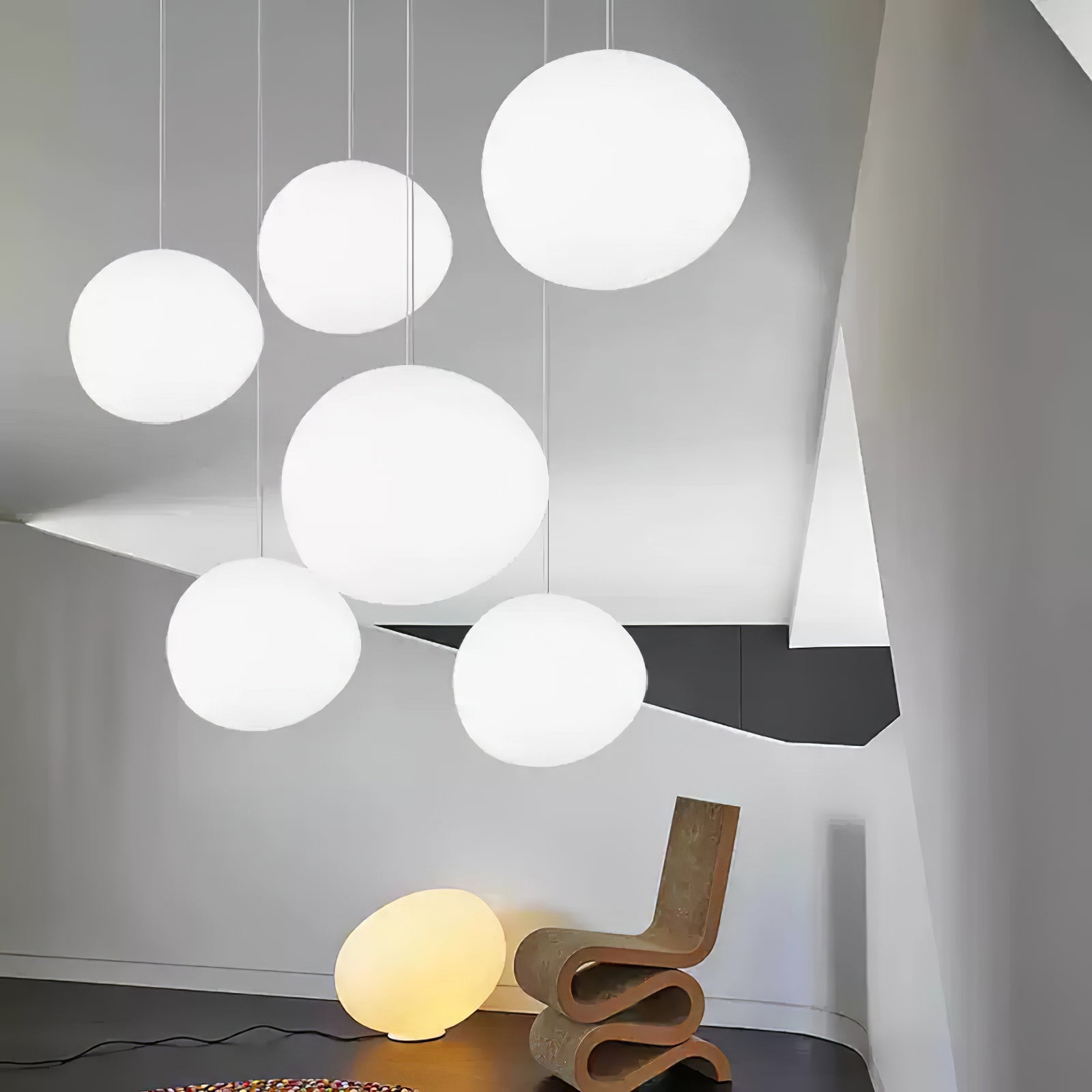 Gregg Stone Shape Glass Pendant Light - Blowlighting