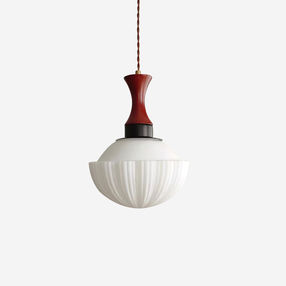 Corvin Pendelleuchte Vintage Holz Glas-Letslighting