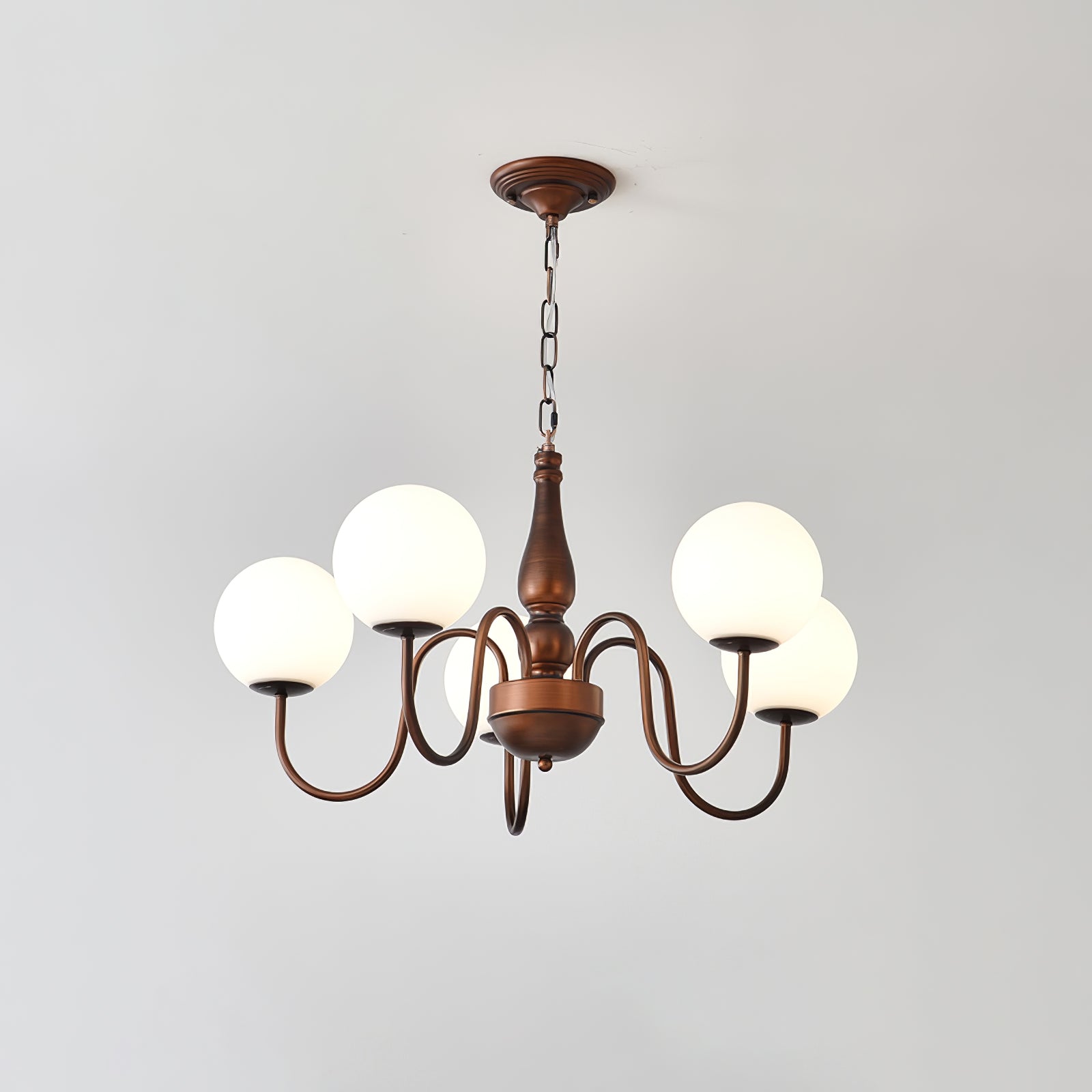 Lustra Kronleuchter Kupfer Glas Hain Ball-Letslighting