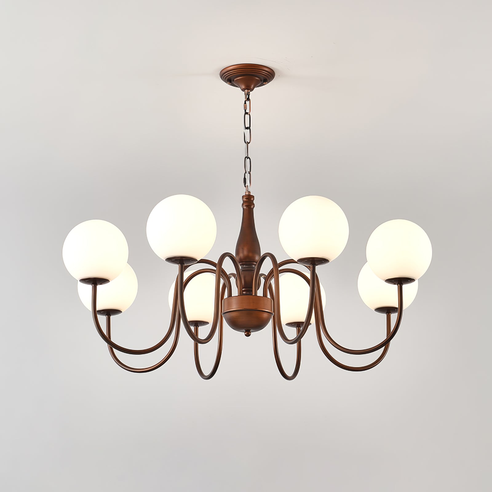 Lustra Kronleuchter Kupfer Glas Hain Ball-Letslighting