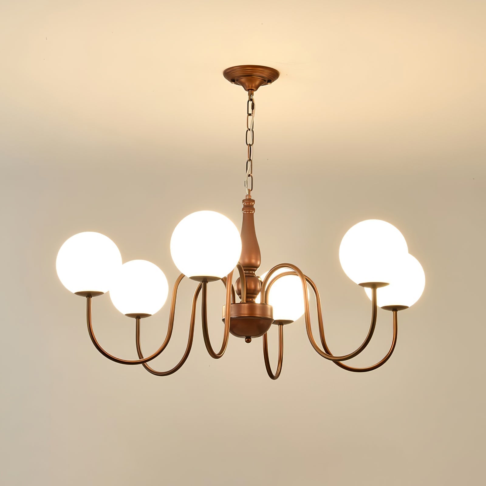 Lustra Kronleuchter Kupfer Glas Hain Ball-Letslighting
