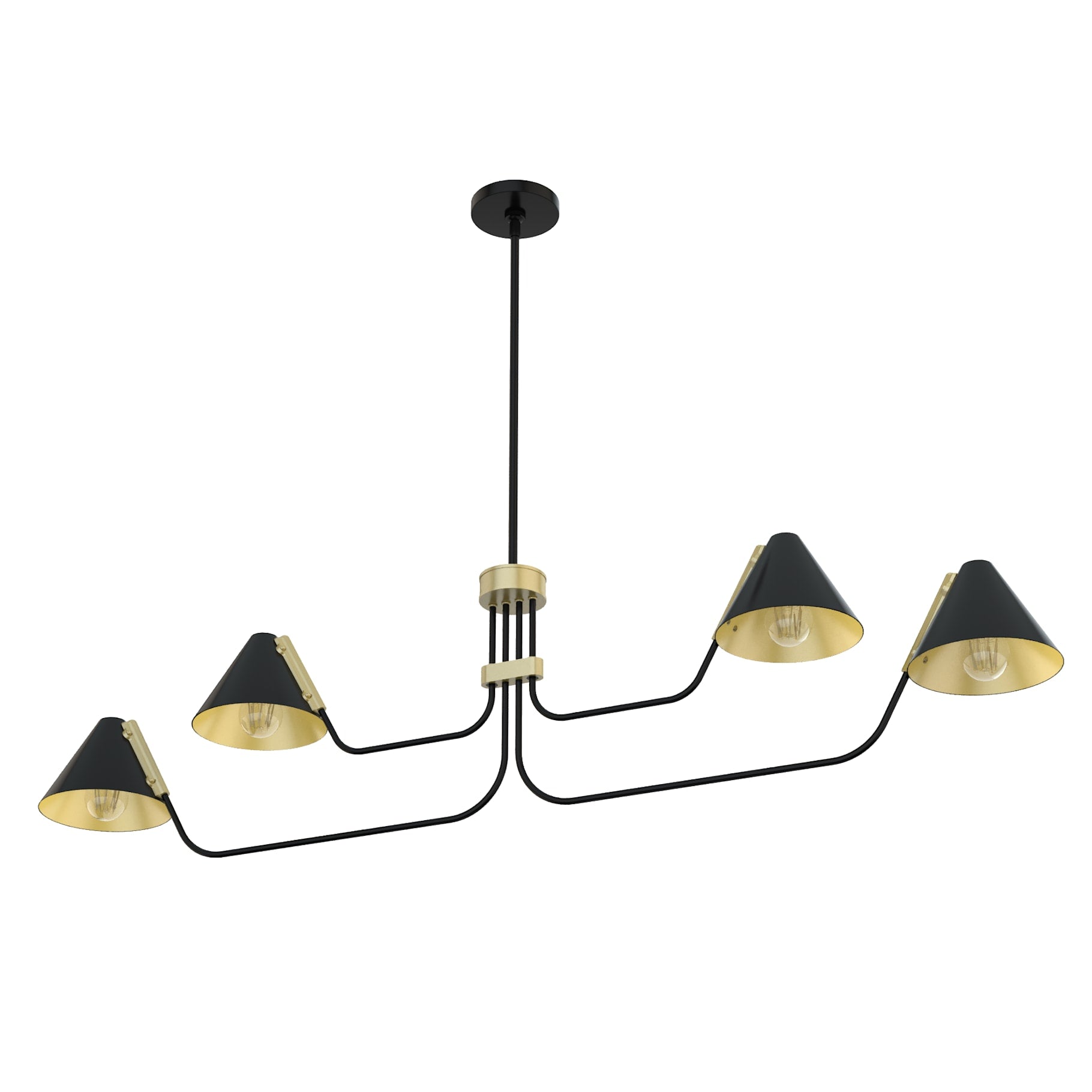 Cucarara Vintage Industrie Insel Schwarz Kronleuchter-Letslighting
