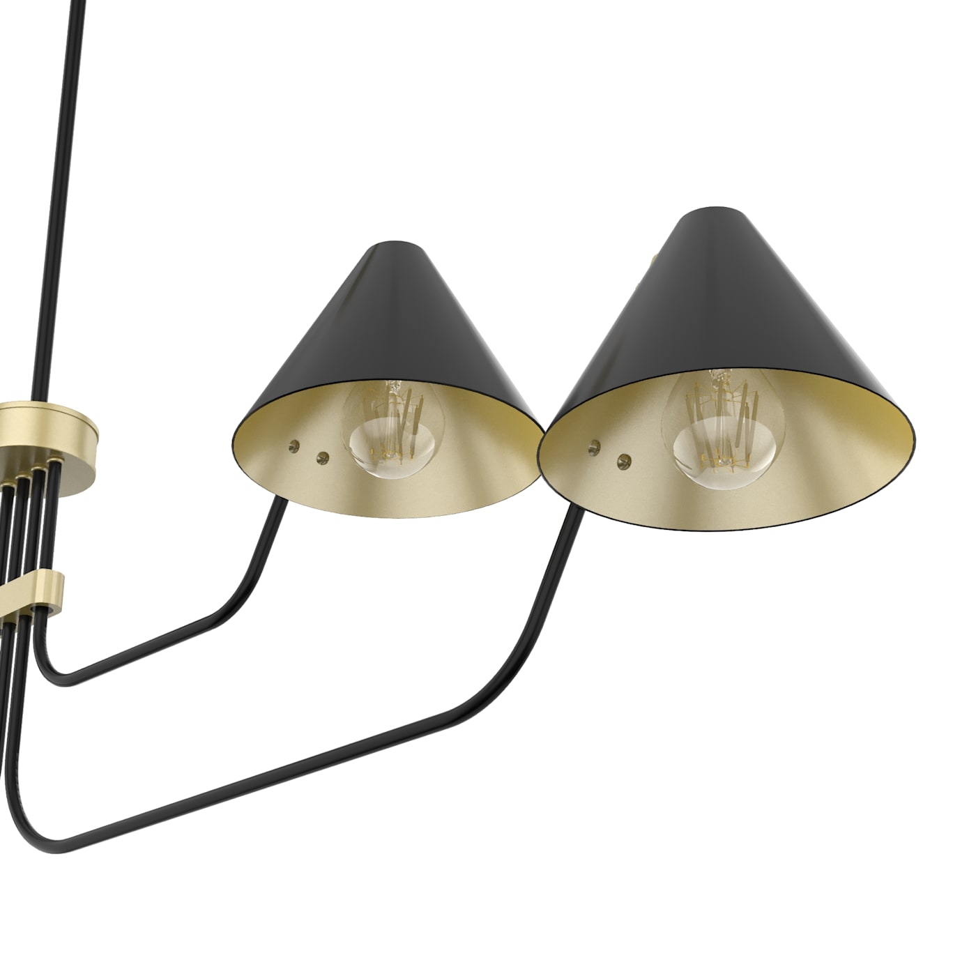 Cucarara Vintage Industrie Insel Schwarz Kronleuchter-Letslighting