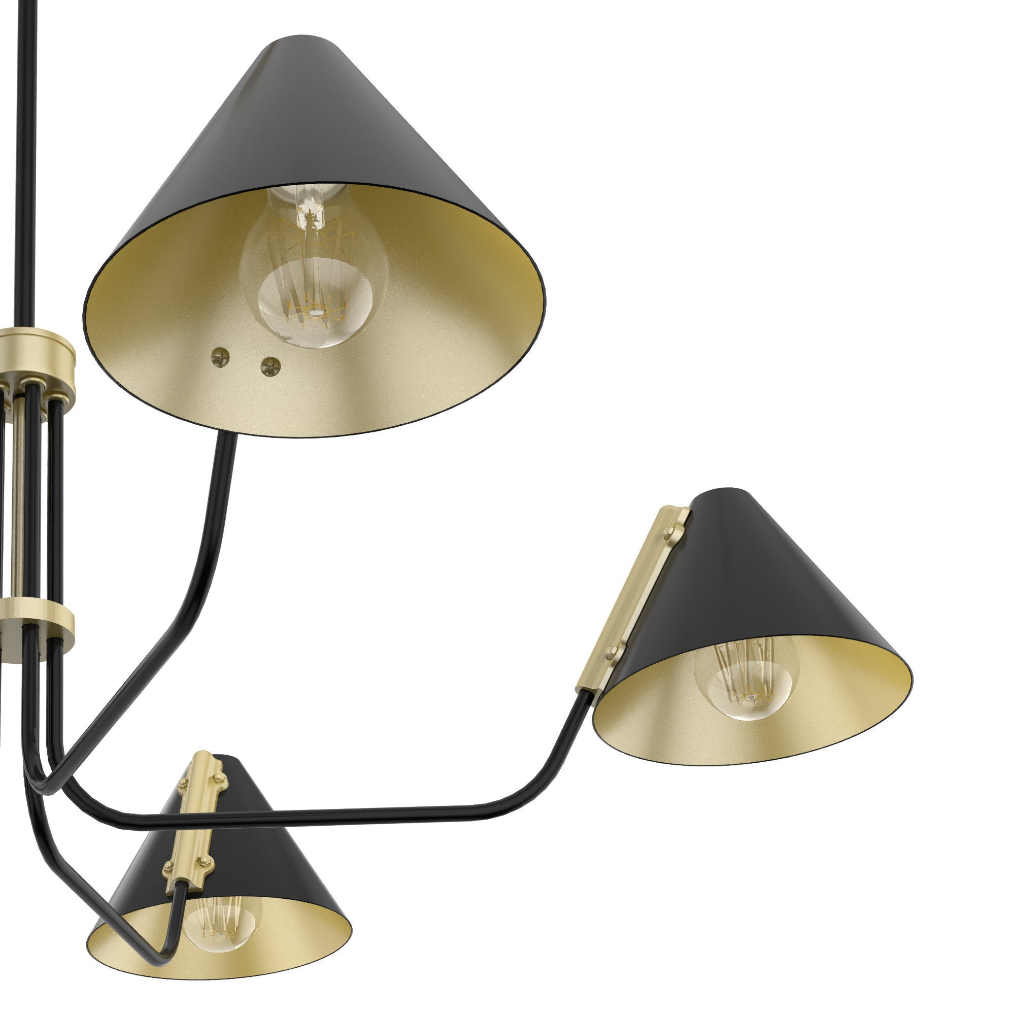 Cucarara Vintage Industrie Insel Schwarz Kronleuchter-Letslighting