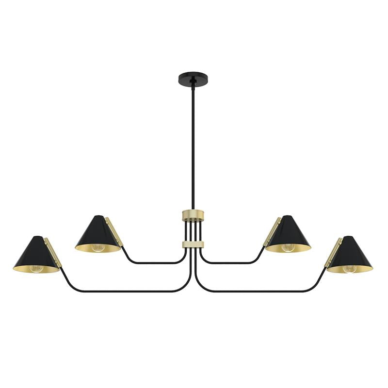 Cucarara Vintage Industrie Insel Schwarz Kronleuchter-Letslighting
