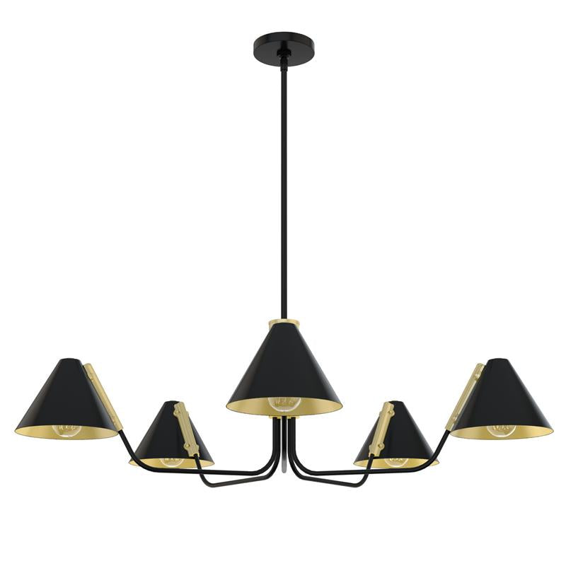 Cucarara Vintage Industrie Insel Schwarz Kronleuchter-Letslighting