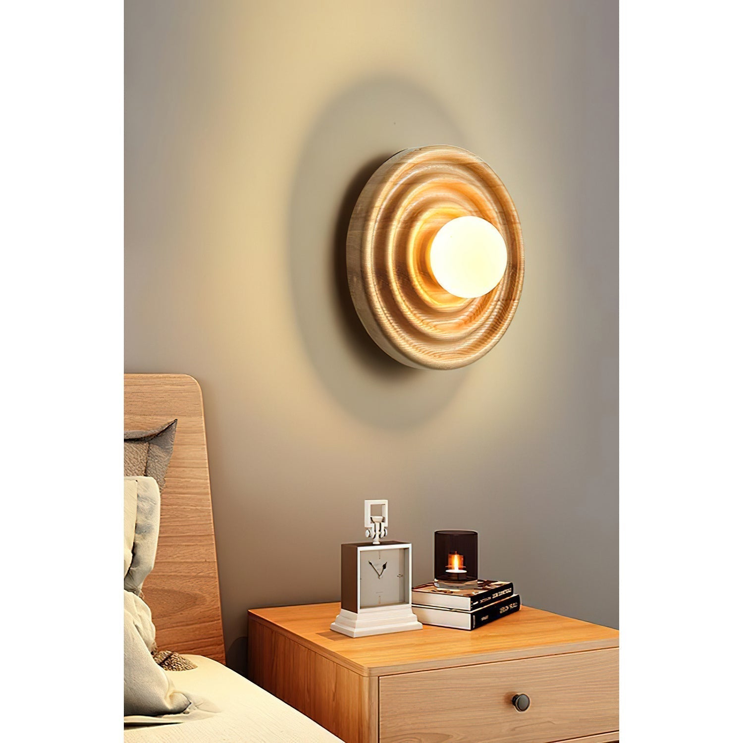Ultalora Holz Glas Wandleuchte-Letslighting