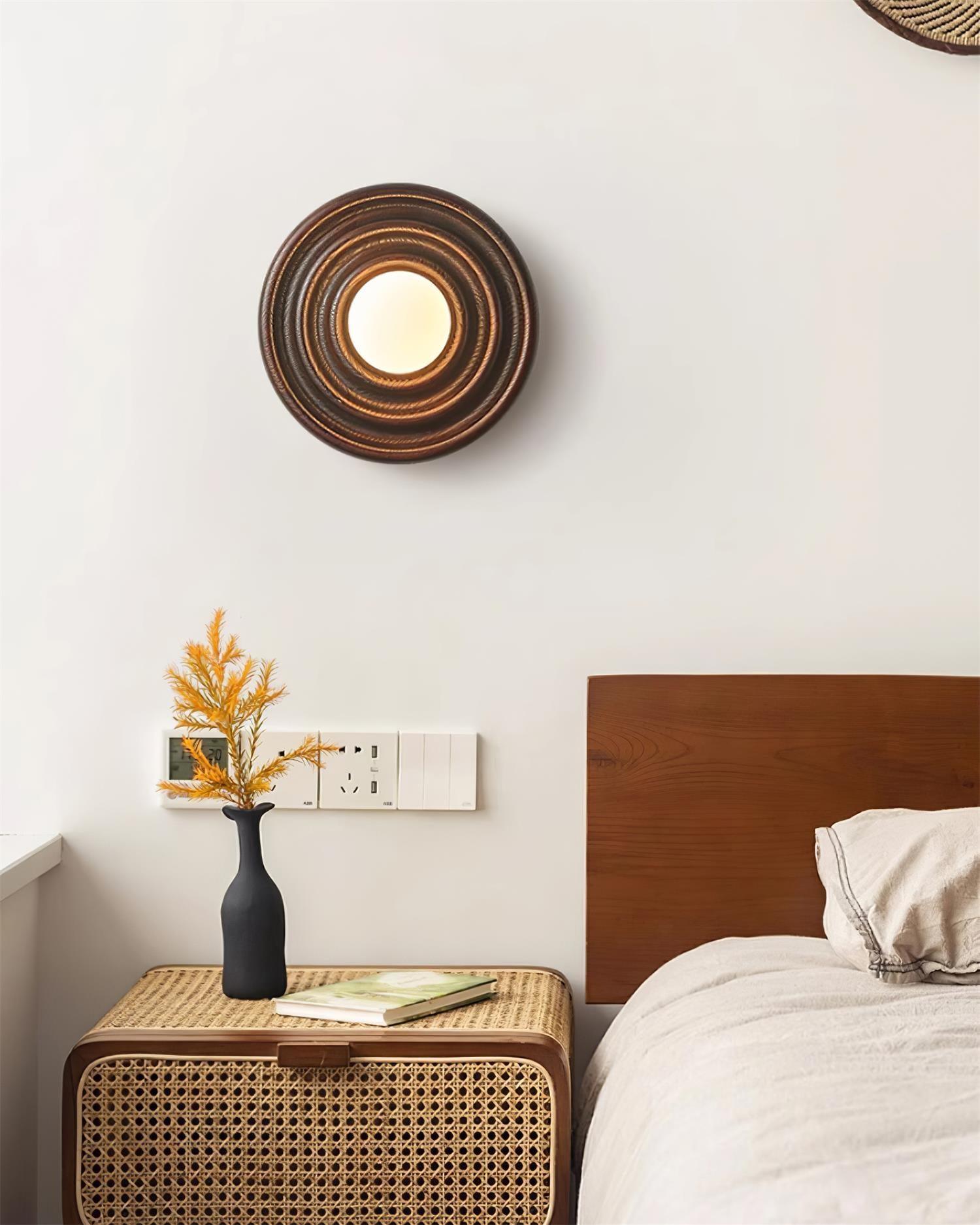 Blair Holz Glas Wandleuchte-Letslighting