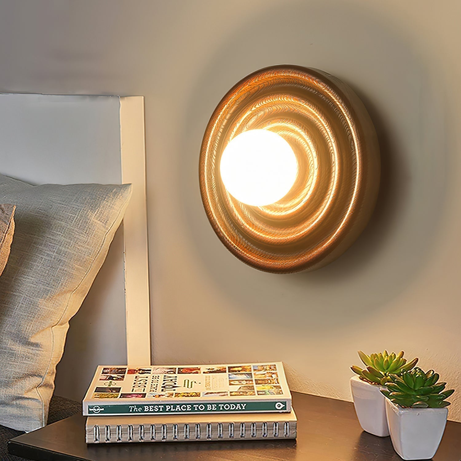 Ultalora Holz Glas Wandleuchte-Letslighting