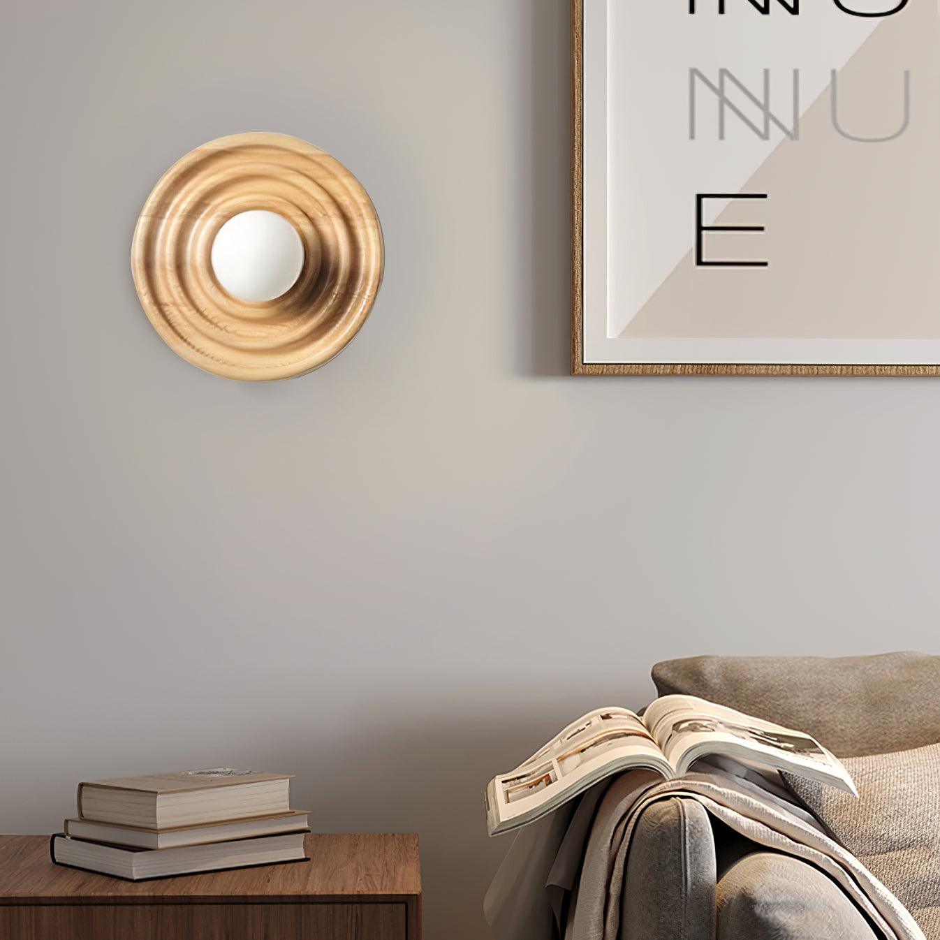 Blair Holz Glas Wandleuchte-Letslighting