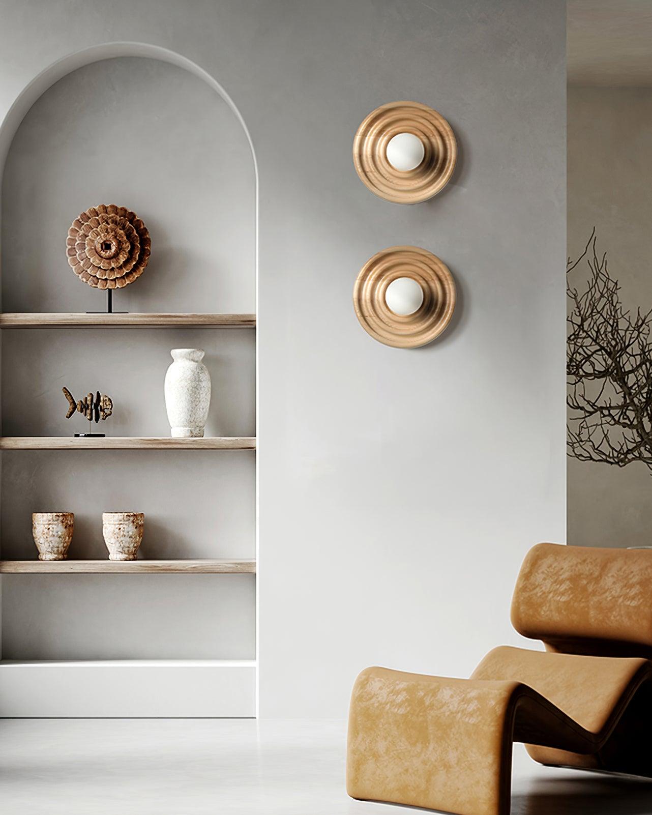 Blair Holz Glas Wandleuchte-Letslighting