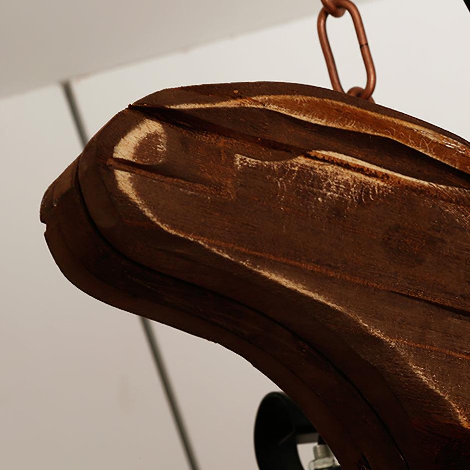 Lustra Pendelleuchte Gitarre Rustikal Holz Vintage-Letslighting
