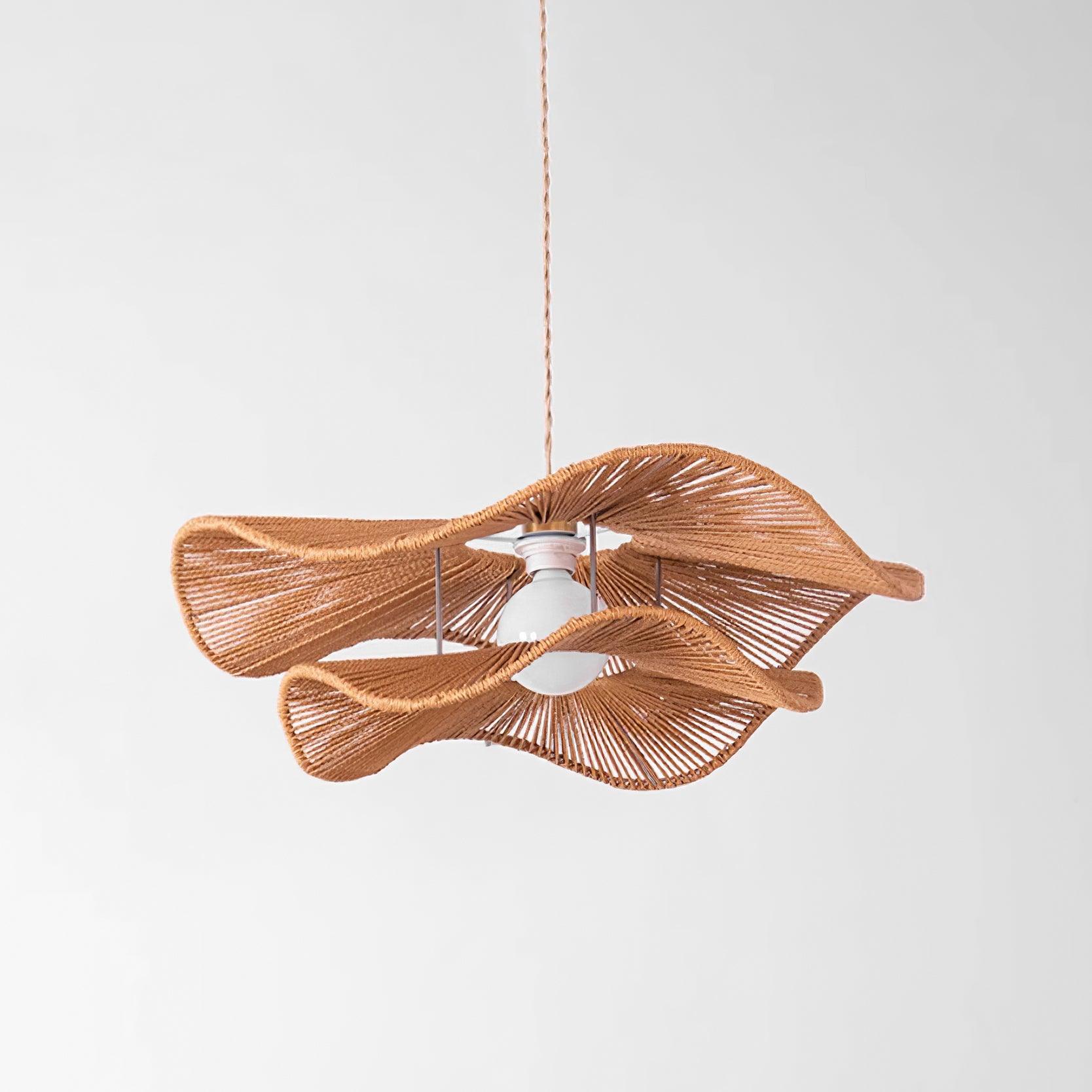 Ondra Wave Rattan Pendant Light - Letslighting