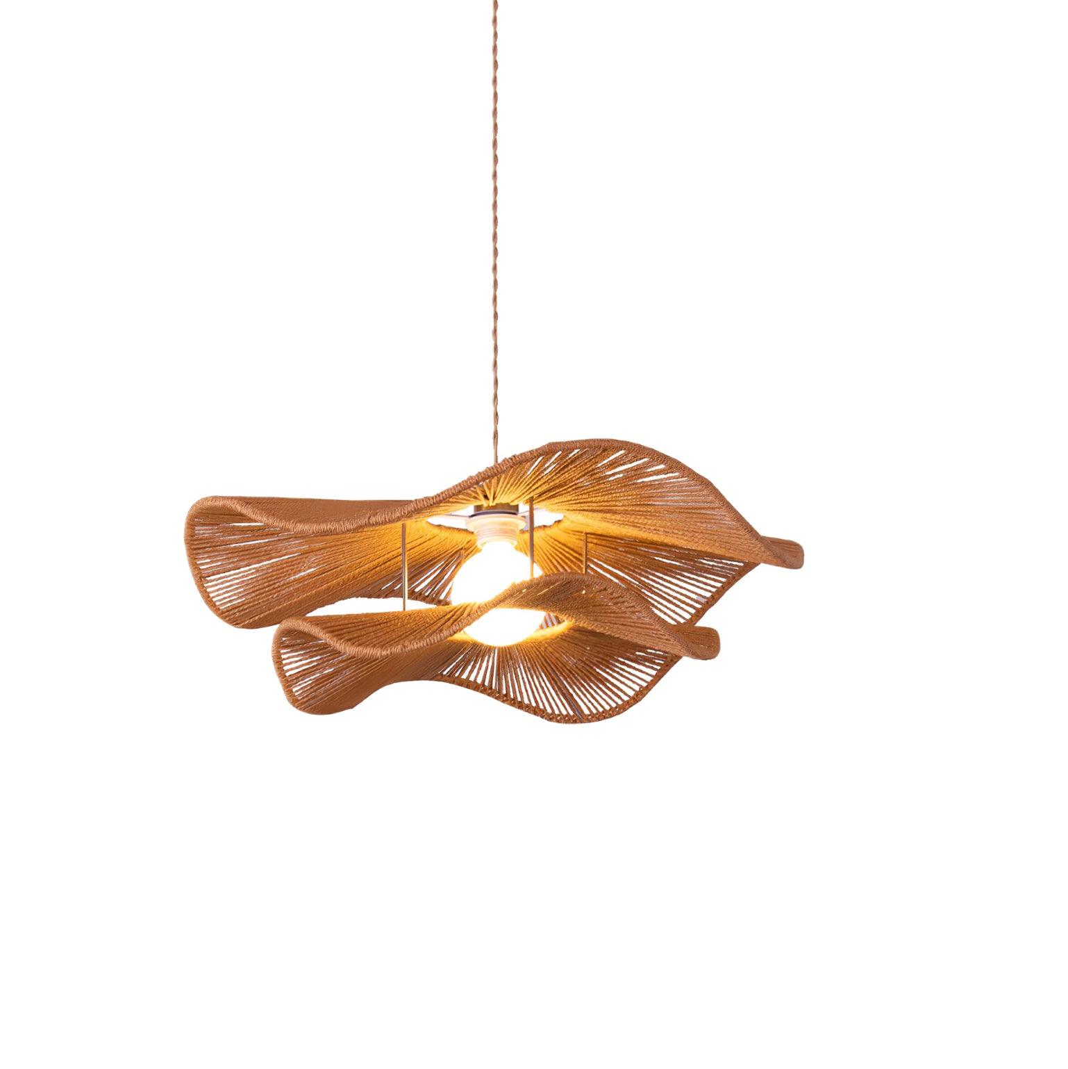 Ondra Wave Rattan Pendant Light - Letslighting