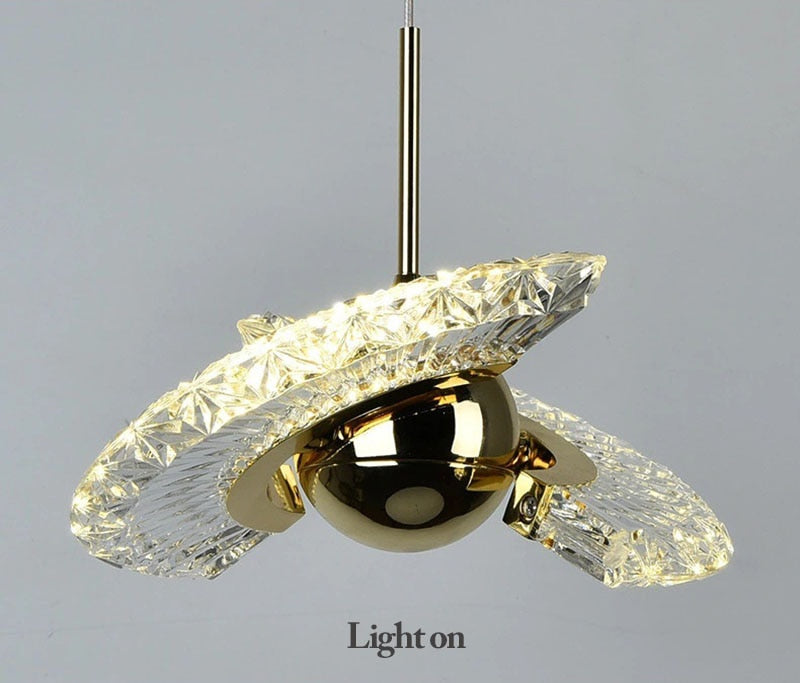 Kristy Modern LED Pendelleuchte Drehbare Gold Esstisch/Schlaf/WohnzimmerMetall Acryl