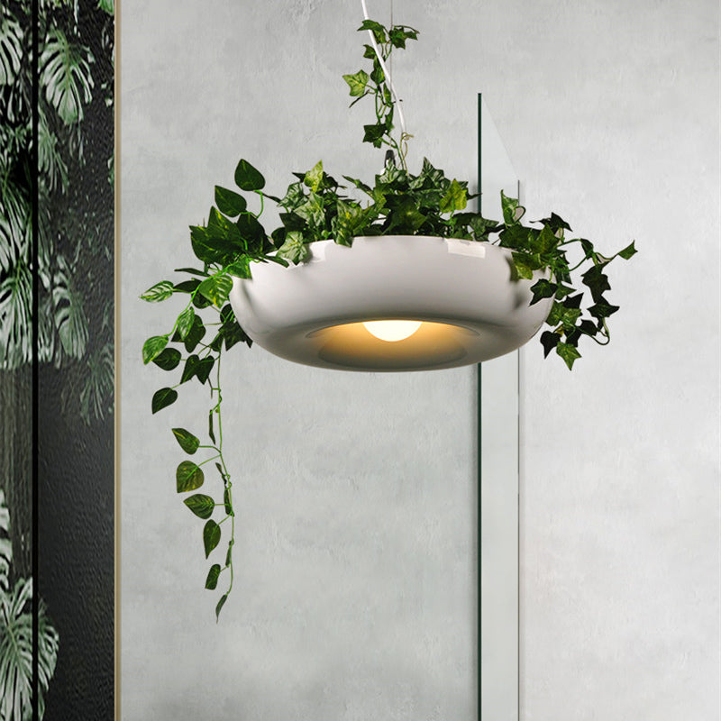Ritta Pendelleuchten Blumentopf, Schwarz/Grün/Weiß, Wohnzimmer
