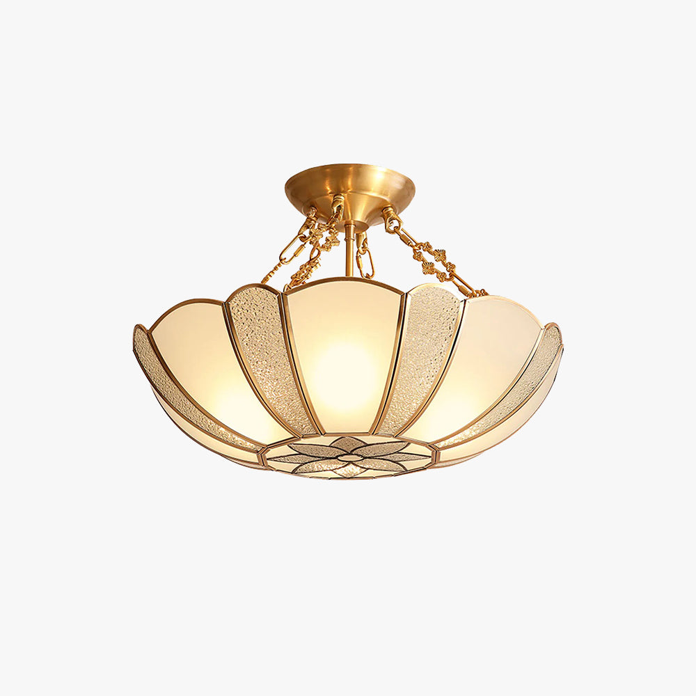 Silva Retro Blume Deckenleuchte Metall Glas Schlafzimmer