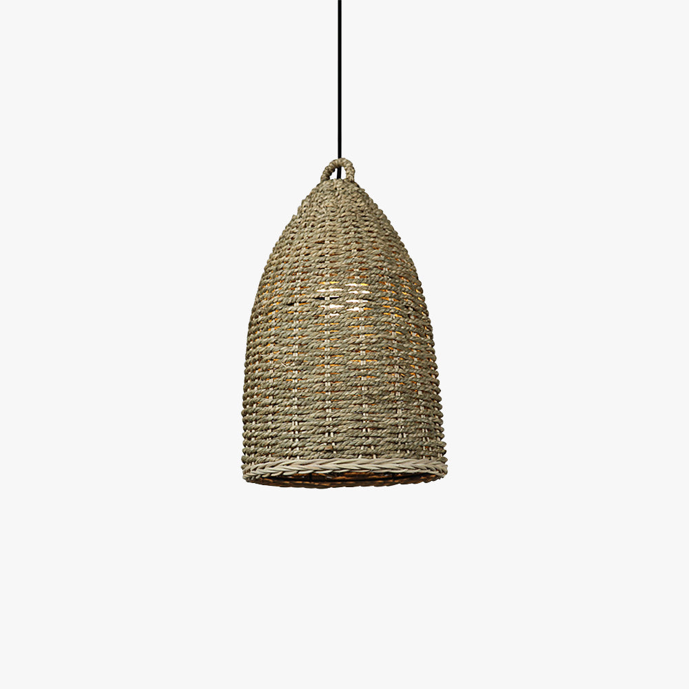 Ritta Retro LED Pendelleuchte Metall/Rattan Schlafzimmer-Letslighting