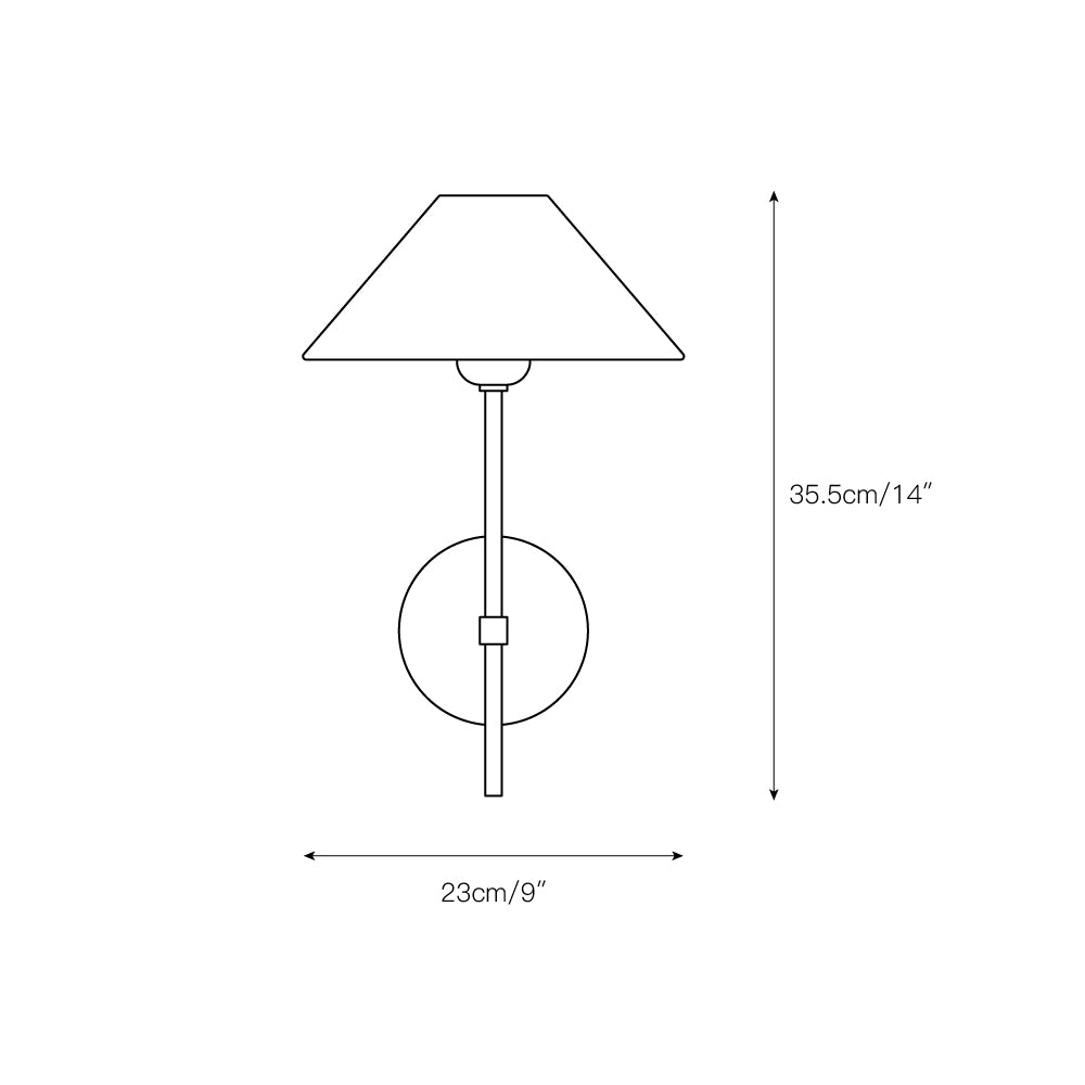 Zosilara Vintage Wandleuchte aus Messing mit Stoffbezug-Letslighting