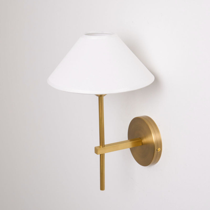 Zosilara Vintage Wandleuchte aus Messing mit Stoffbezug-Letslighting
