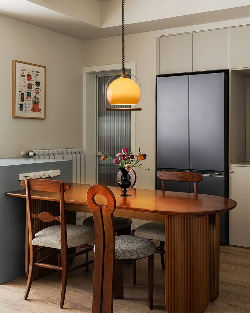 Halcyon Modern Minimalistisch Bogen Holz Pendelleuchte-Letslighting
