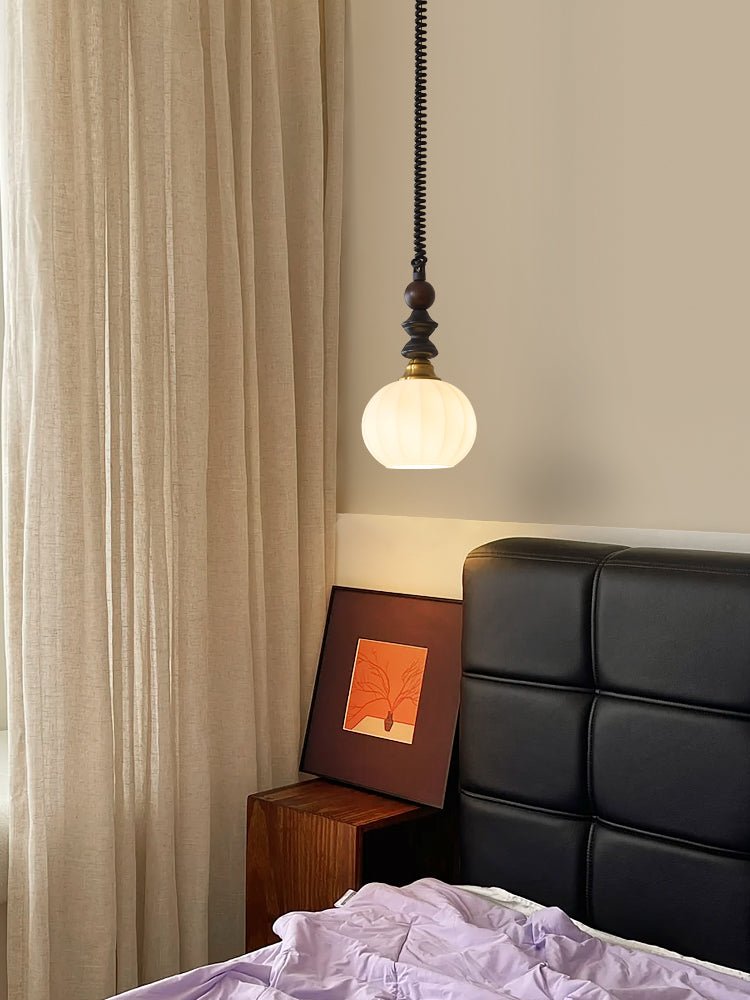 Halcyon Modern Minimalistisch Bogen Holz Pendelleuchte-Letslighting