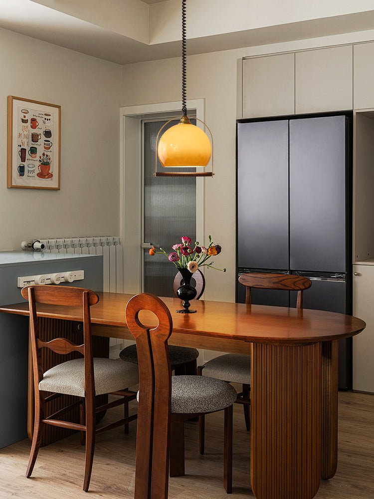 Halcyon Modern Minimalistisch Bogen Holz Pendelleuchte-Letslighting