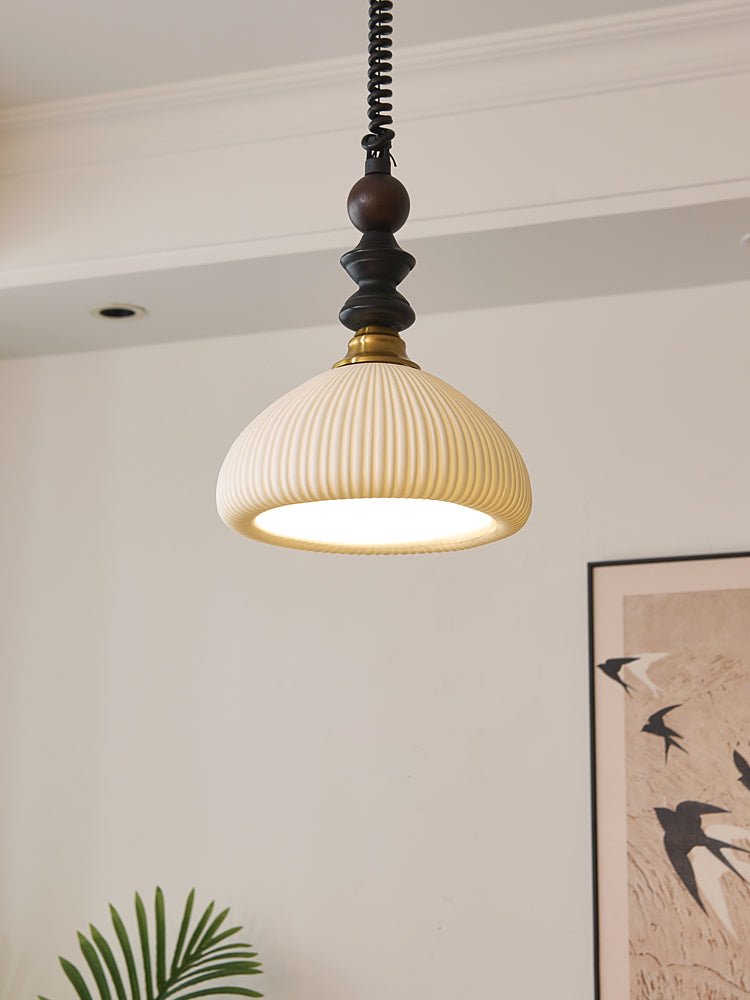 Halcyon Modern Minimalistisch Bogen Holz Pendelleuchte-Letslighting