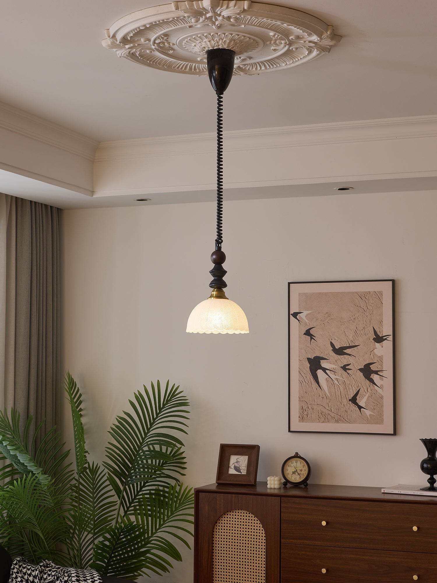 Halcyon Modern Minimalistisch Bogen Holz Pendelleuchte-Letslighting