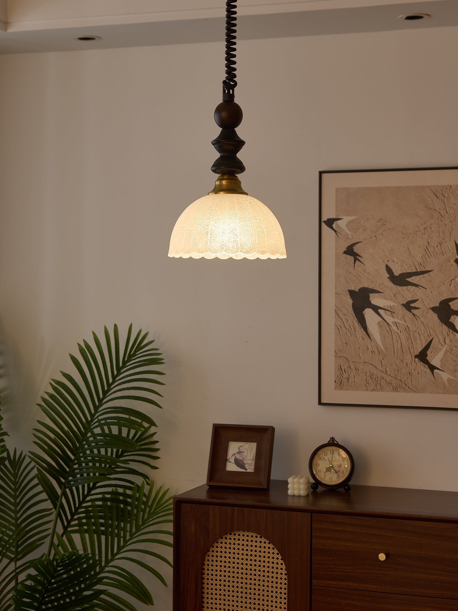 Halcyon Modern Minimalistisch Bogen Holz Pendelleuchte-Letslighting