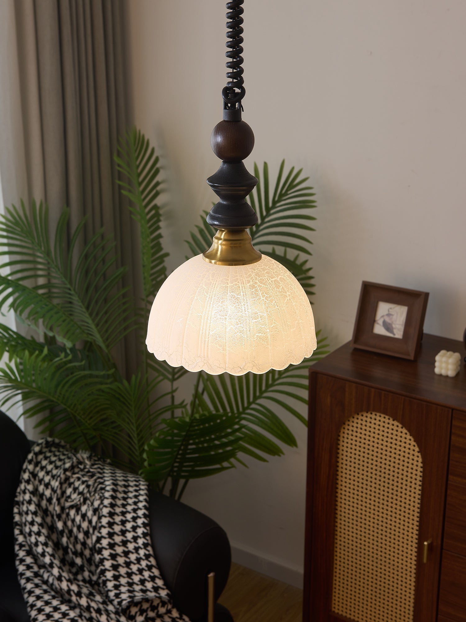 Halcyon Modern Minimalistisch Bogen Holz Pendelleuchte-Letslighting